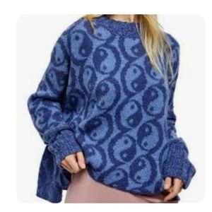 Free People ying yang pullover sweater